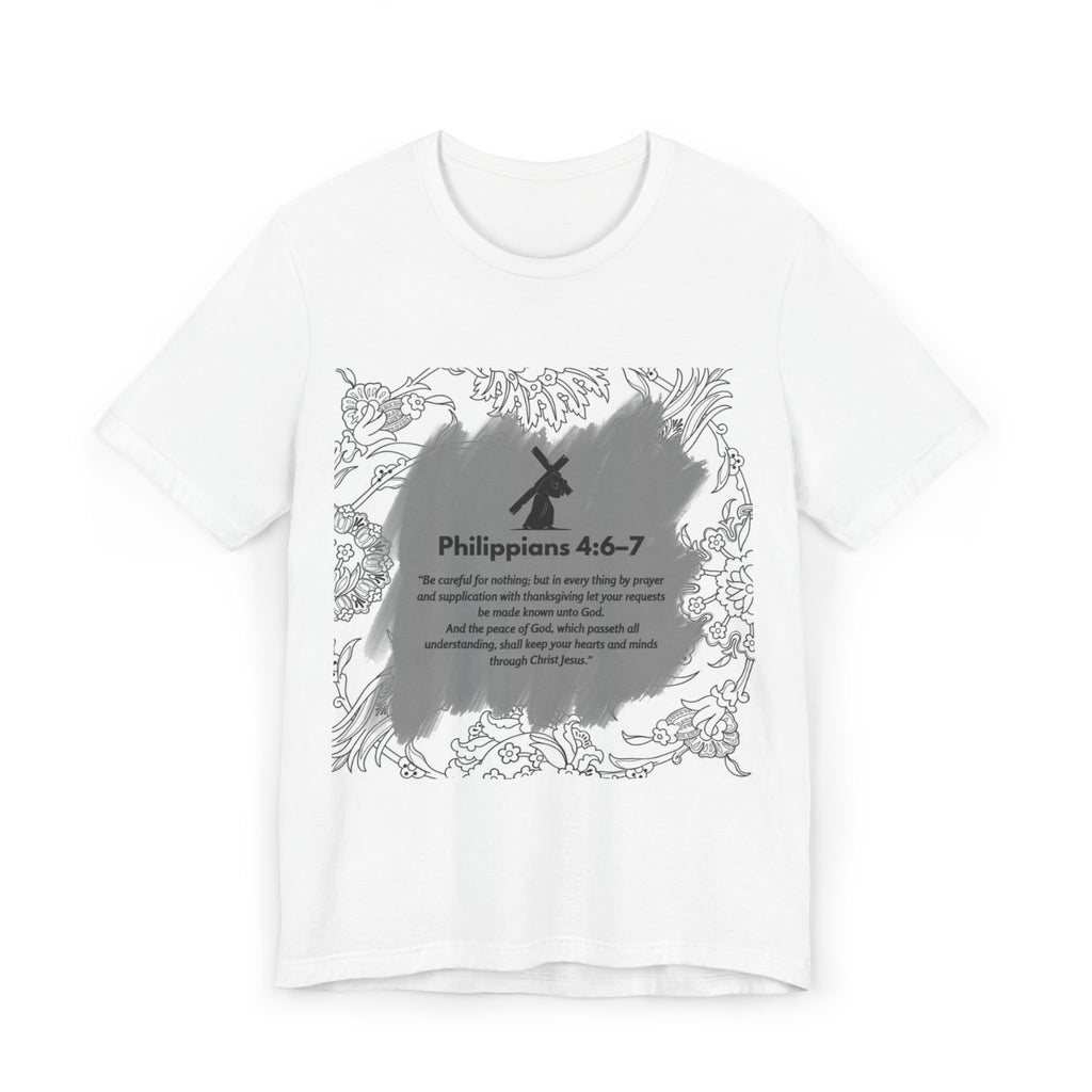 Philippians 4:6-7 Inspirational Christian T-Shirt — Scripture Prayer Design