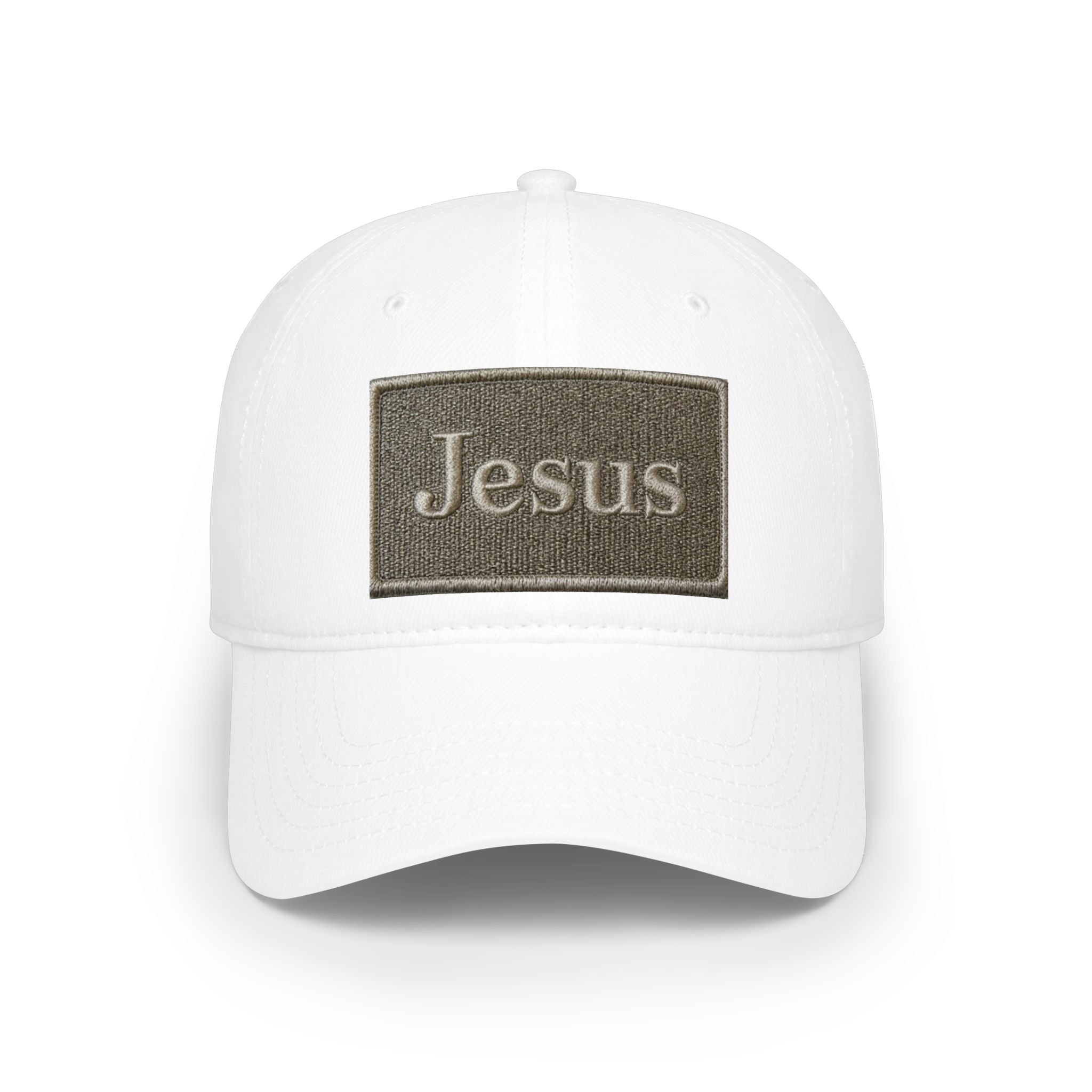 Jesus Embroidered Patch Cap — Low Profile Christian Baseball Hat