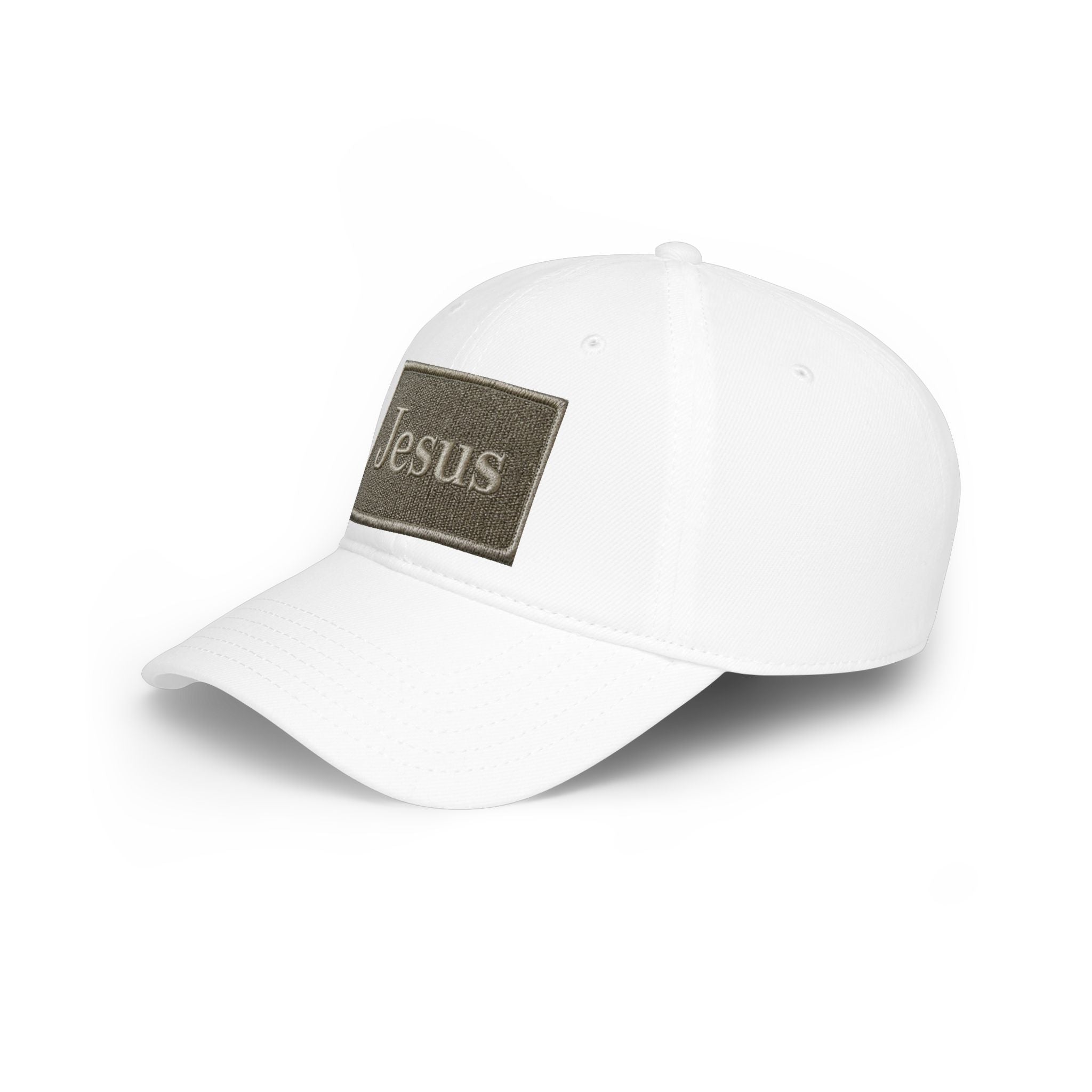 Jesus Embroidered Patch Cap — Low Profile Christian Baseball Hat