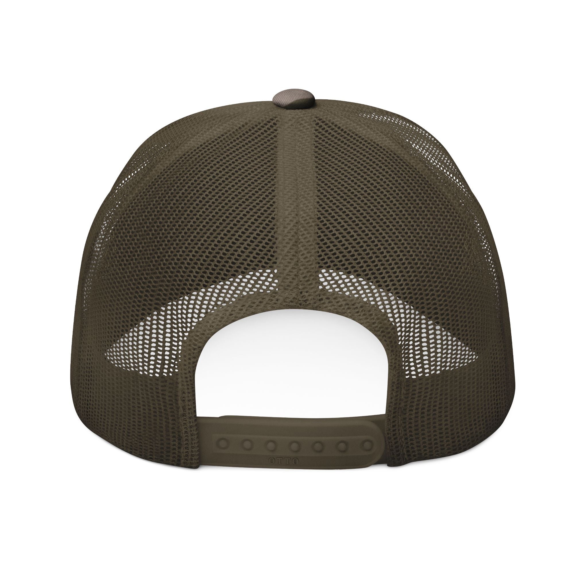 Camouflage Trucker Hat — Embroidered "Jesus" Patch