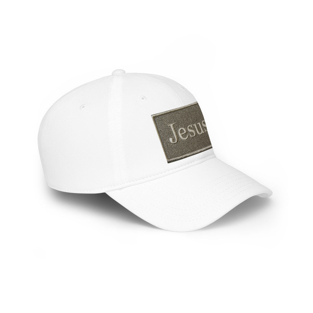 Jesus Embroidered Patch Cap — Low Profile Christian Baseball Hat