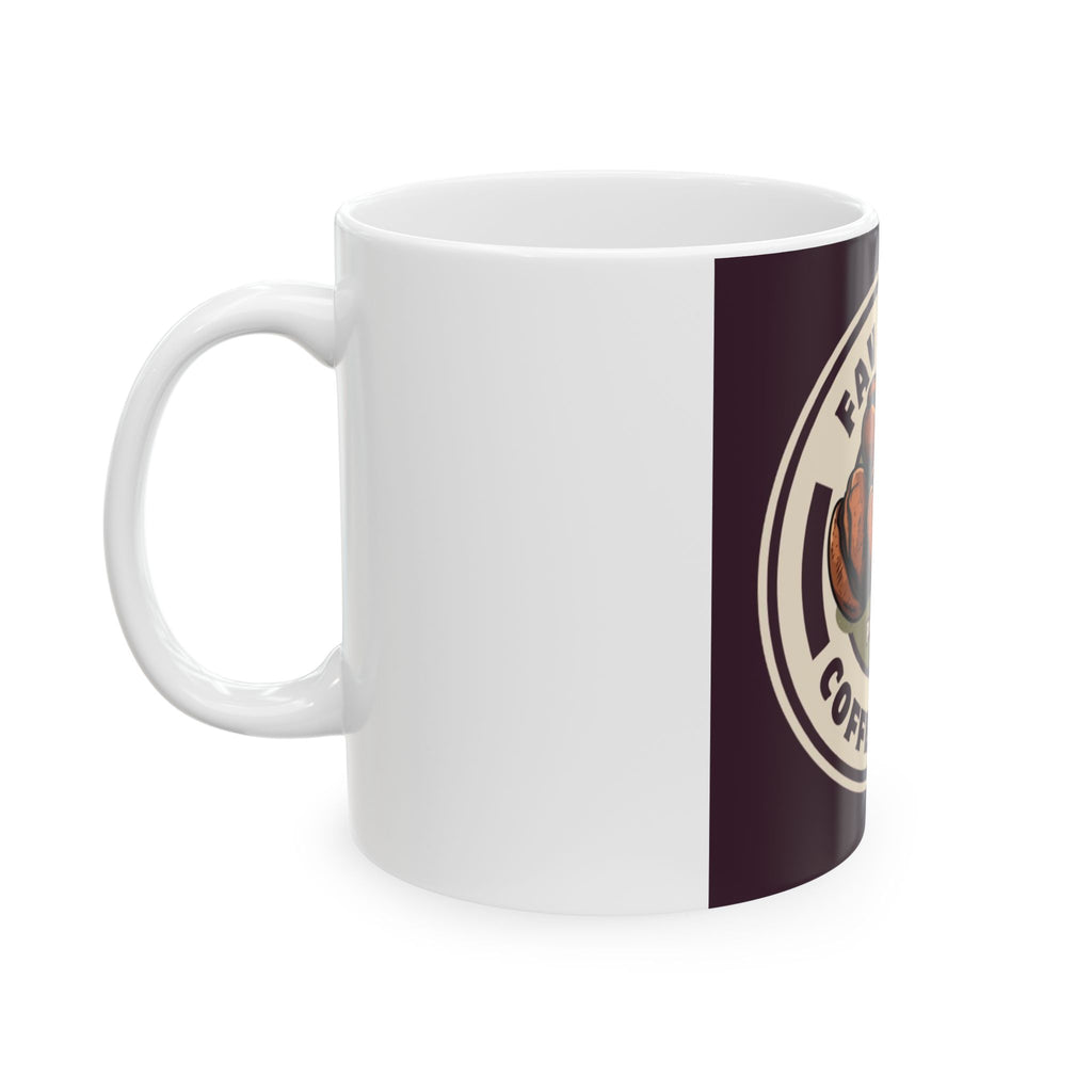 Fav Brew Coffee Bean Ceramic Mug — Premium Taste Coffee Cup (11oz, 15oz)