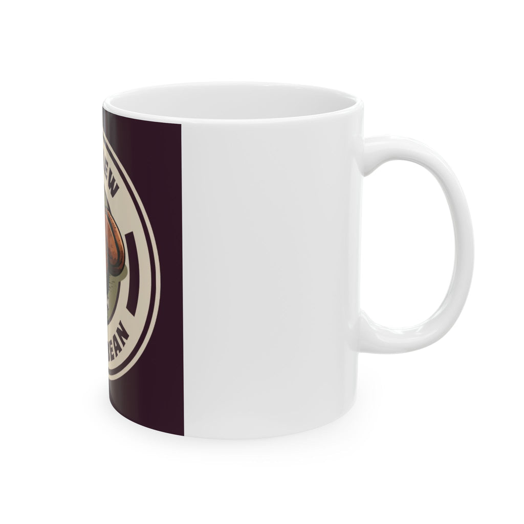 Fav Brew Coffee Bean Ceramic Mug — Premium Taste Coffee Cup (11oz, 15oz)