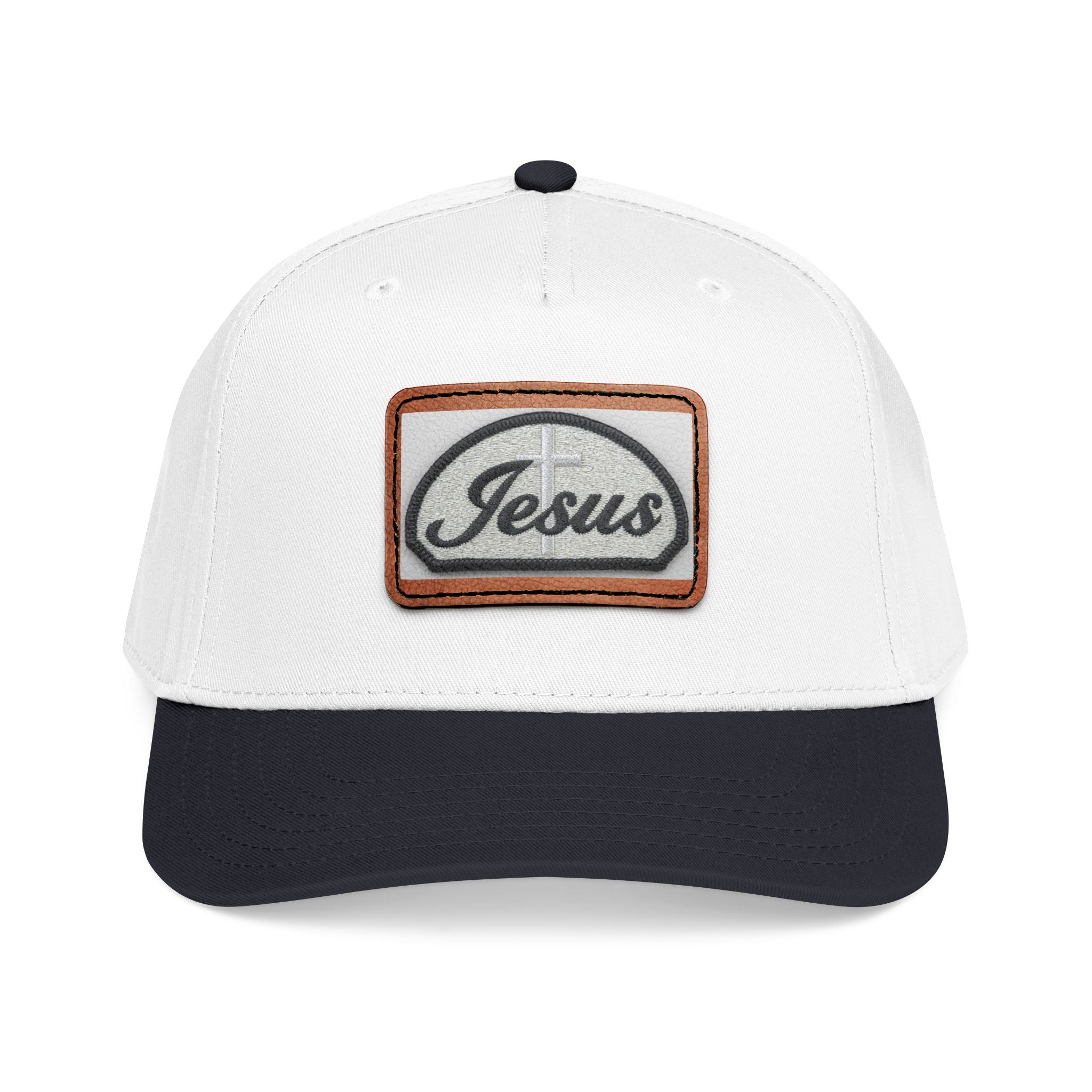 Jesus Leather Patch Baseball Cap — Christian Trucker Hat